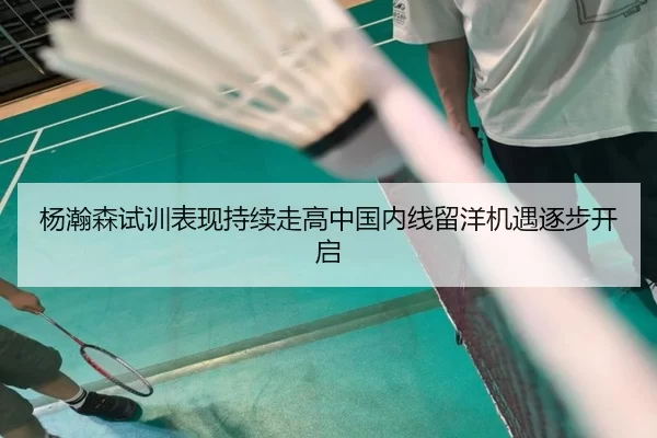杨瀚森试训表现持续走高中国内线留洋机遇逐步开启